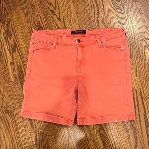 Liverpool Jeans Company Vibrant Orange Jean Shorts